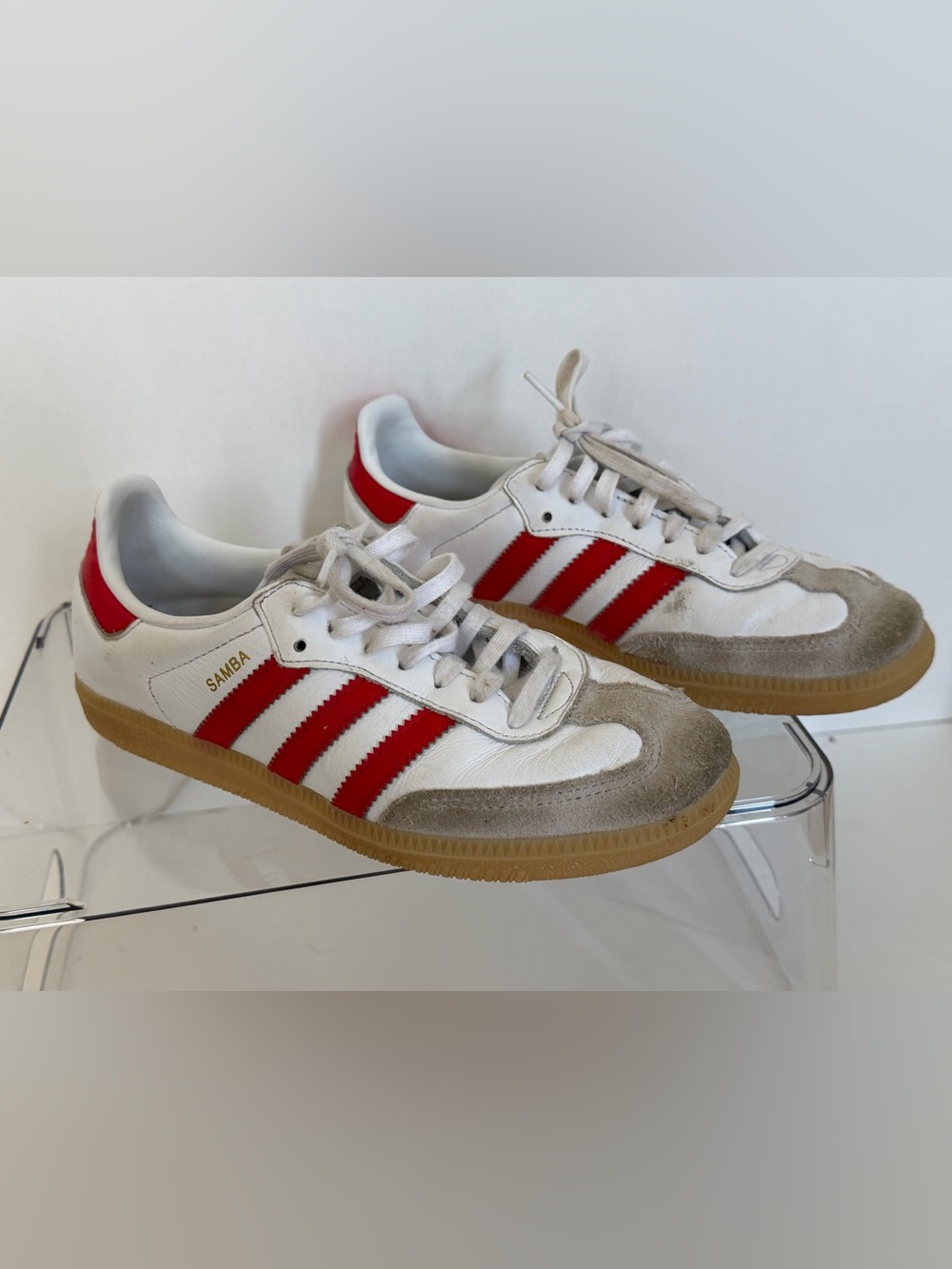 adidas Originals Samba OG - White / Better Scarlet Red - kids 4.5